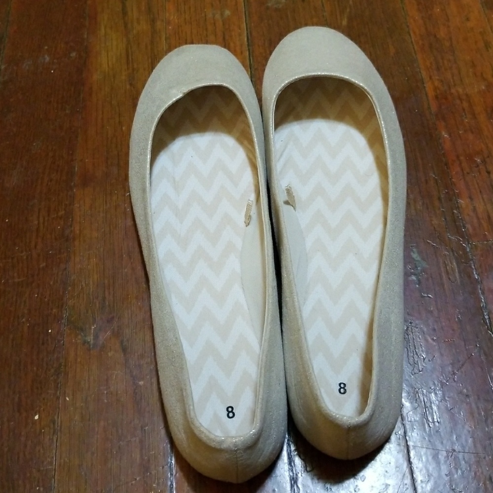 Trendy shimmery flats